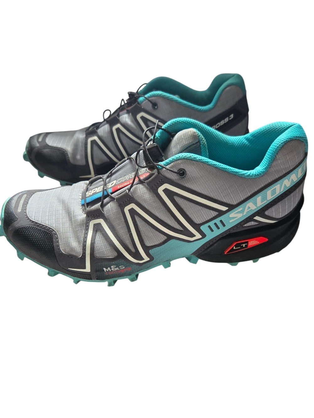 Salomon Women's Trail Running Shoes in Teal and Gray